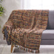 Bridger Boho Handcrafted Fabric Throw Blanket, Dark Multicolor