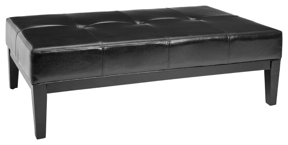 Safavieh Fulton Rectangle Cocktail Ottoman, Black