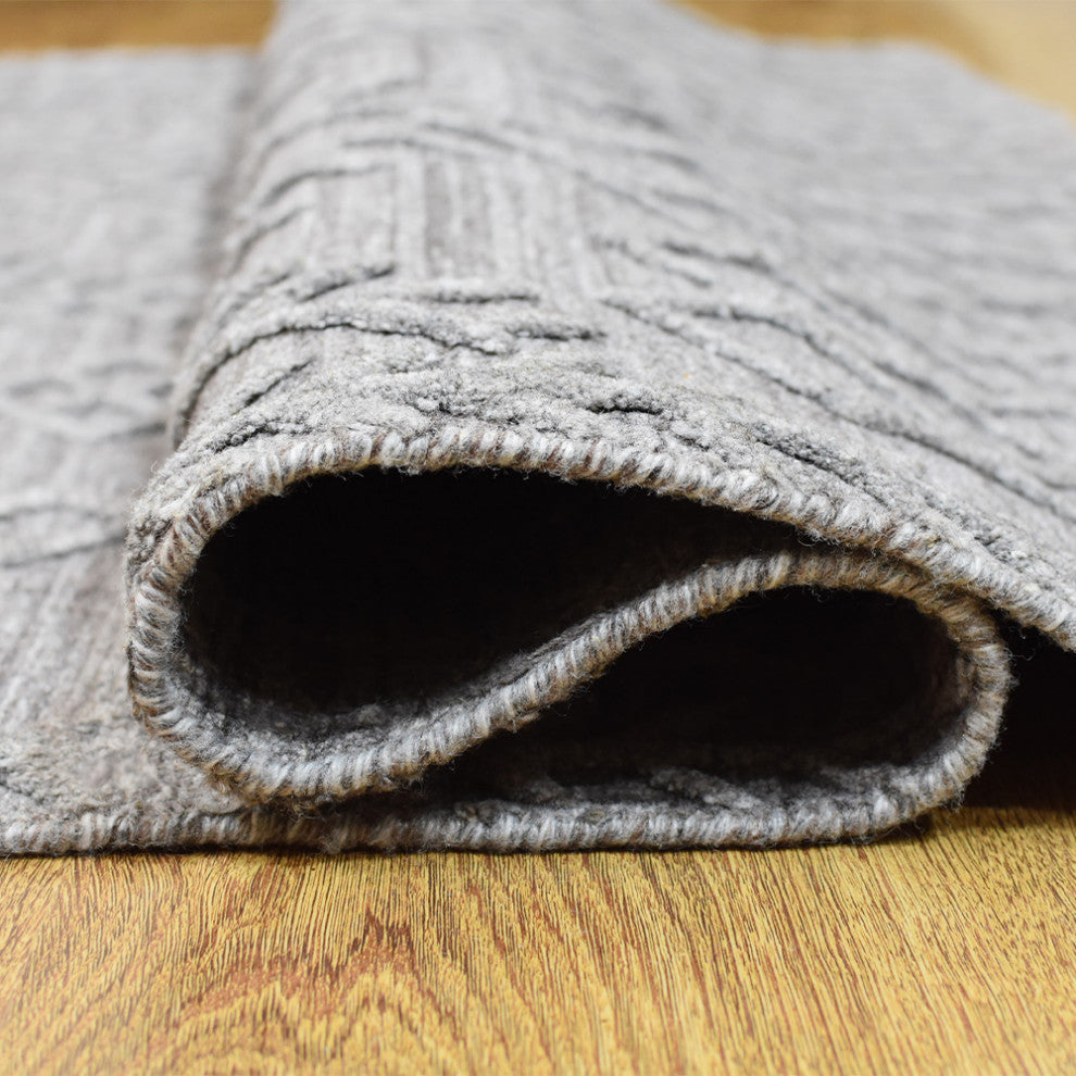 HAND WOVEN FLAT WEAVE KILIM POLYESTER AREA RUGS -Rectangle,Dark Gray,Geometric, [Rectangle] 6'x9'