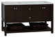 Lakeshore 60" Double Bathroom Vanity, Chocolate, Engineered White