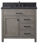 Jasper 36" Bathroom Vanity, Textured Gray, Blue Limestone