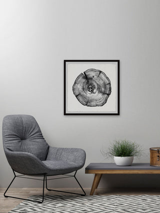 "Burned Oak" Framed Painting Print, 24x24