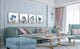 4 Panel Elegant Tulip Flower Canvas Print Wall Art Paintings For Dining Room