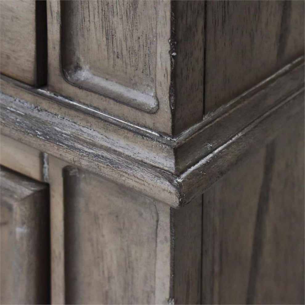 Pemberly Row Contemporary Driftwood Gray Wood 3-drawer Nightstand