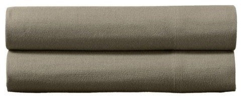 Heavyweight Cotton Flannel Pillowcase Set, Taupe, King Pillowcases Pair