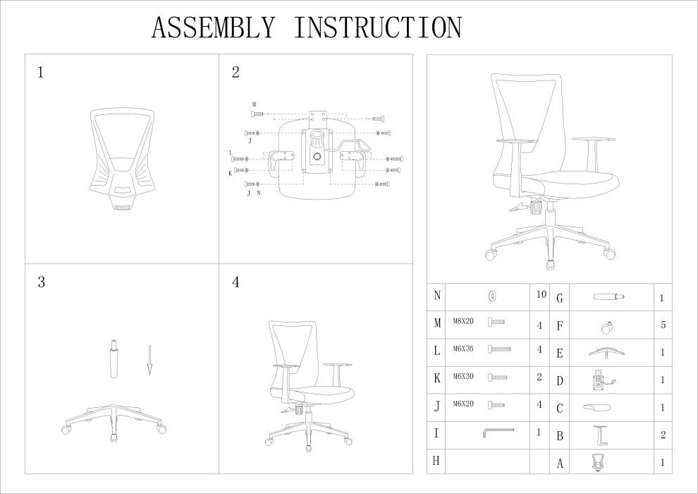 Hobart Low Back Revolving Ergonomic Office Chair, Black