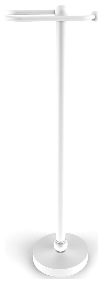Free Standing Toilet Tissue Holder, Matte White