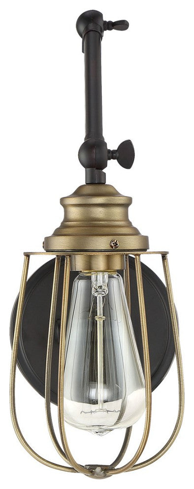 Savoy House Meridian 1 Light Wall Sconce English Rubbed Bronze