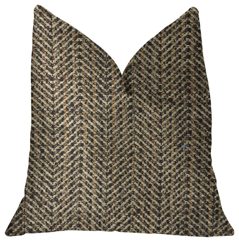 Honeybee Brown Shades Luxury Throw Pillow, 26"x26"
