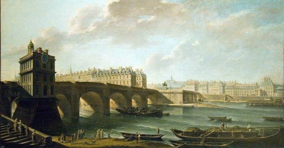 Nicolas-Jean-Baptiste Raguenet The Pont Neuf and the Samaritaine Wall Decal