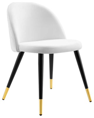 Cordial Performance Velvet Dining Chairs - Set of 2-White