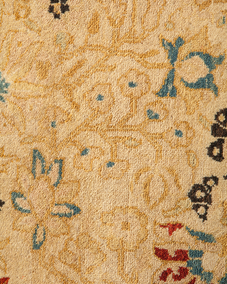 Kate, One-of-a-Kind Hand-Knotted Area Rug Ivory, 6'1"x8'10"