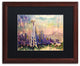 Wendra 'Space Needle Snow' Matted Framed Art, Wood Frame, Black Mat, 20x16