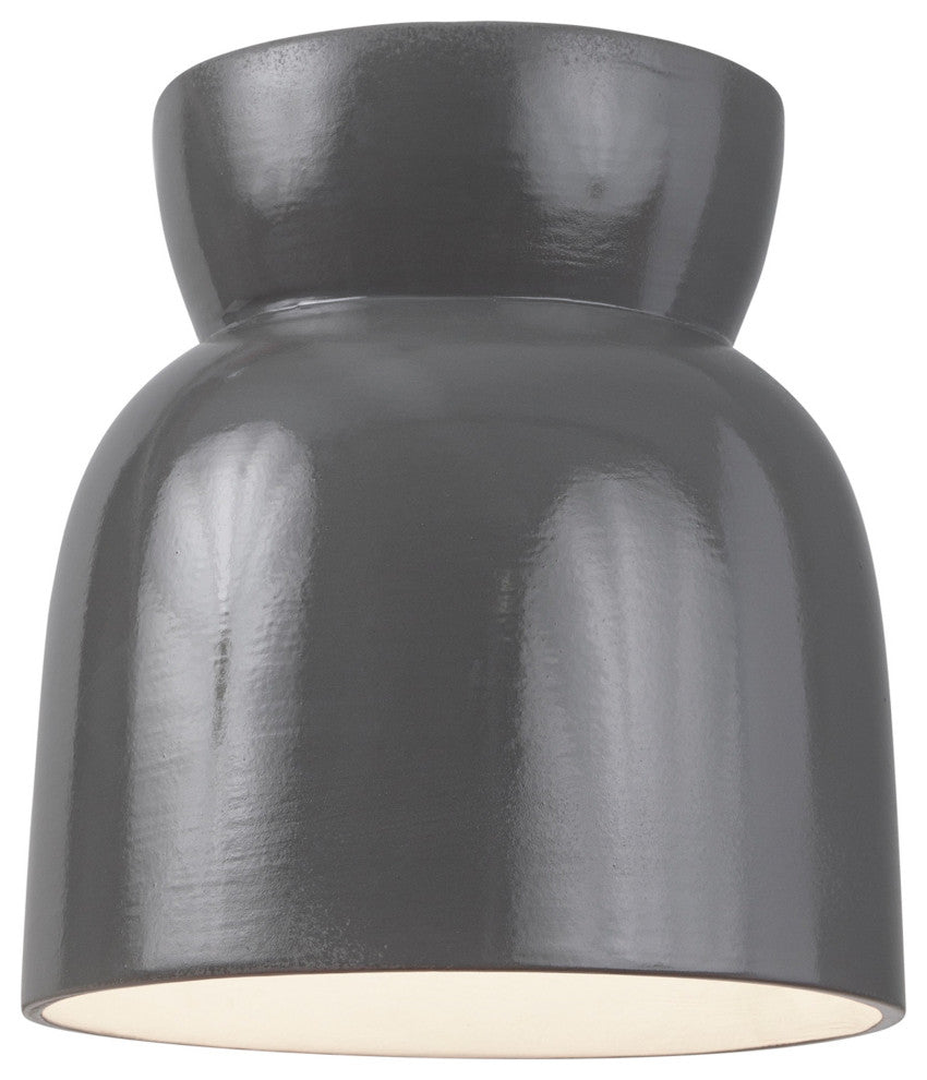 Hourglass Flush-Mount, Gloss Gray