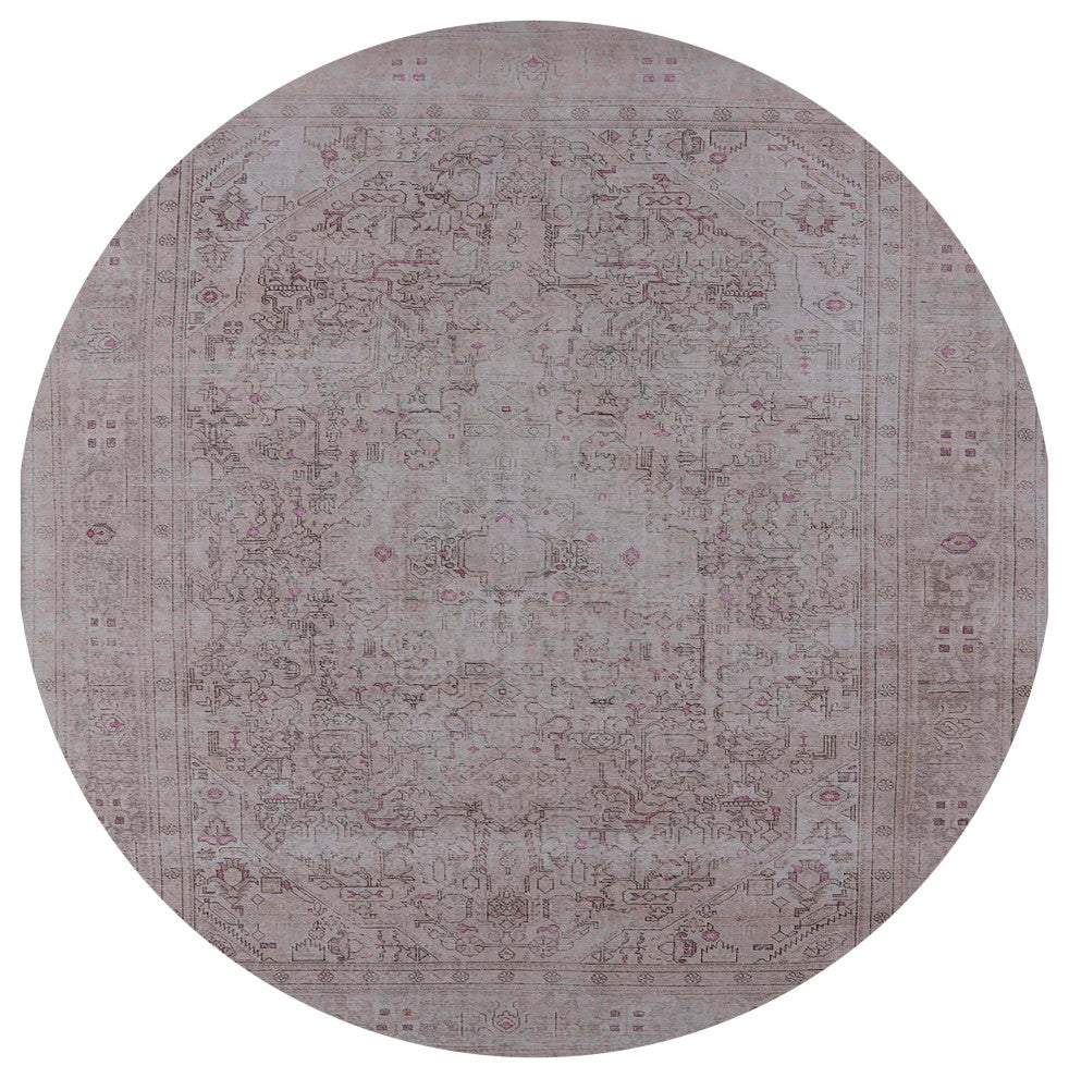 Ahgly Company Indoor Round Mid-Century Modern Area Rugs, 5' Round