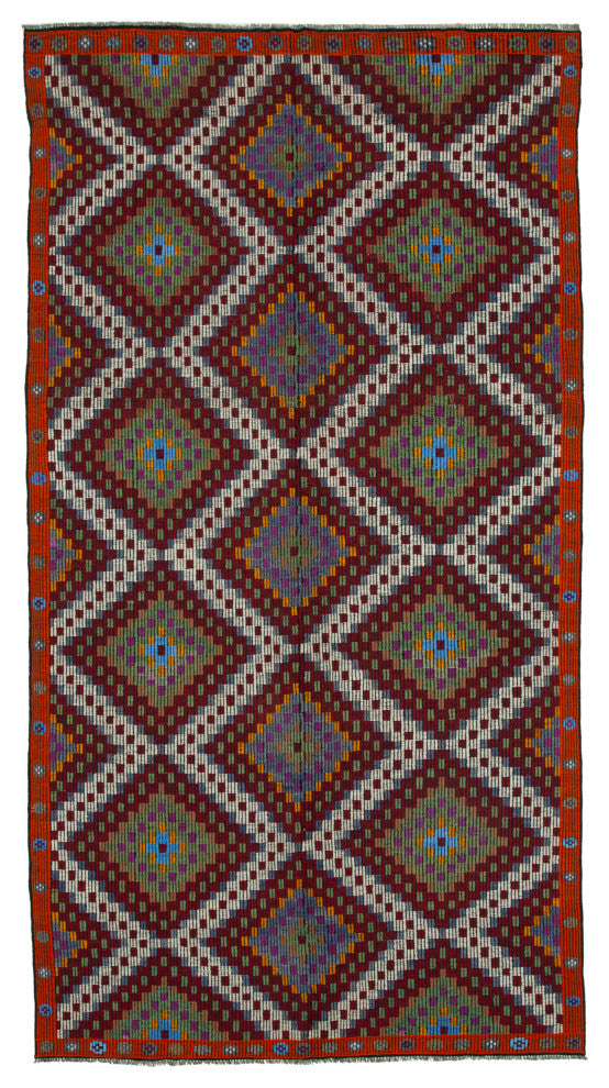 Rug N Carpet - Hand-knotted Turkish 6' 2'' x 11' 7'' Antique Wool Kilim Rug