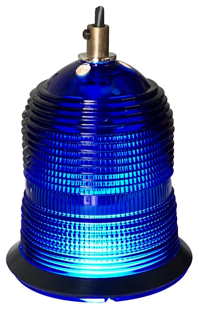 Runway Light Pendant LED With Trafficlight Lens 8", 120V/6W/580 Lumen, Blue