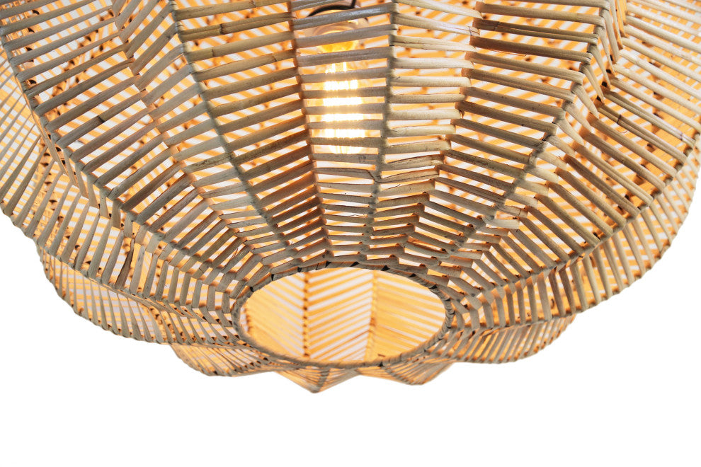Split Raw Rattan Pumpkin Lantern, 24"