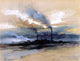 Thomas Moran Smelting Works at Denver, 21"x28" Gallery Wrapped Canvas Print