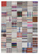 Rug N Carpet - Handmade Turkish 6' 11'' x 9' 10'' Rustic Patchwork Kilim Rug