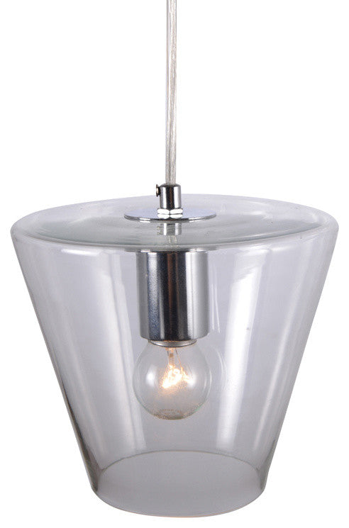 1 Light Cone Lamp Modern Pendant Lamp Clear Glass Pendant Light