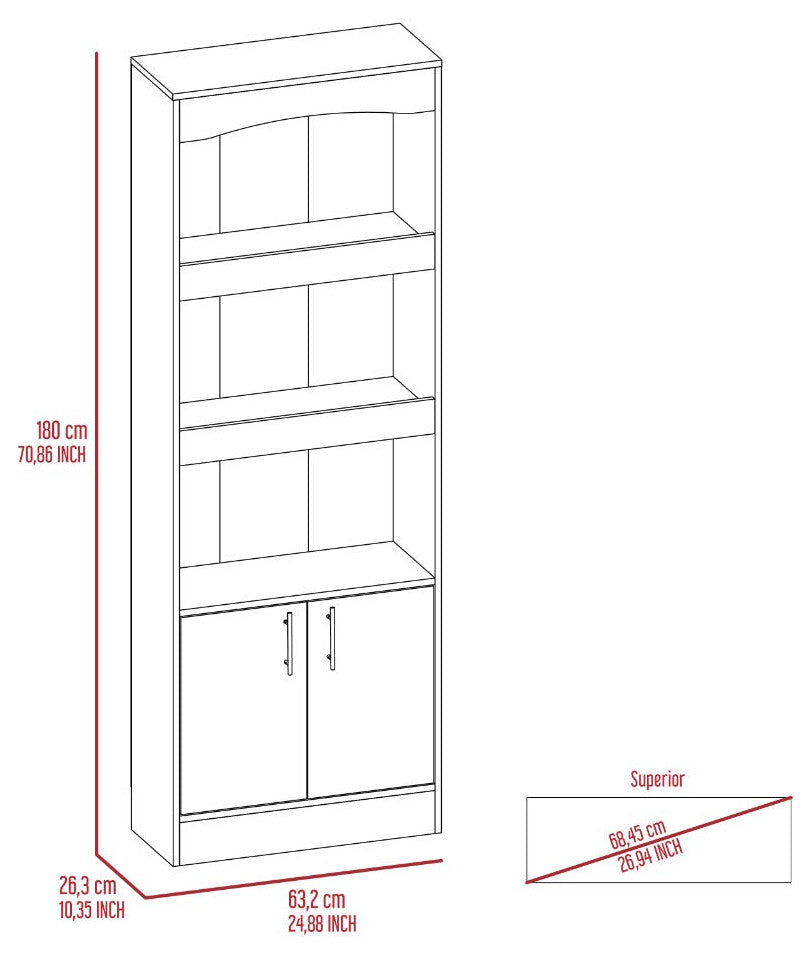 Bookcase Denver, Office, Light Gray