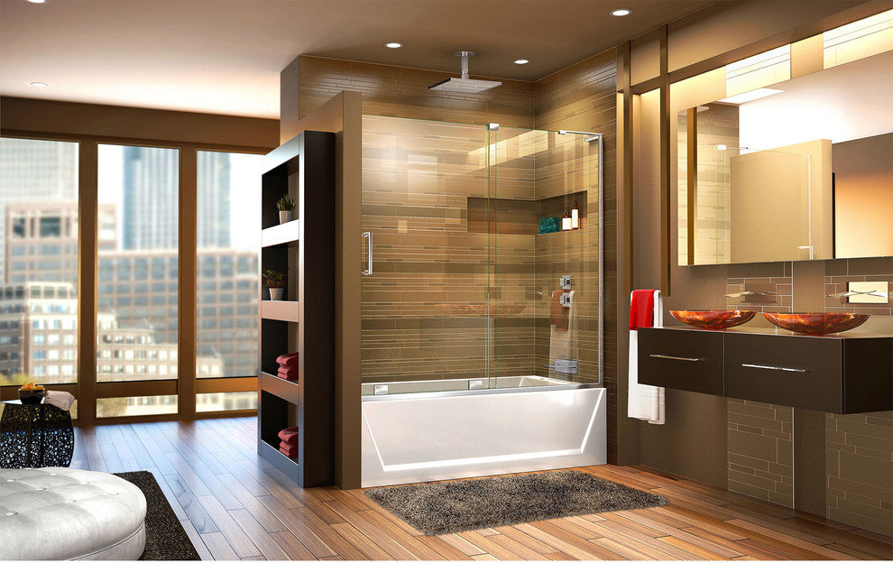 DreamLine Mirage-X 56 - 60"x58" Sliding Tub Door, SHDR-1960580R-01