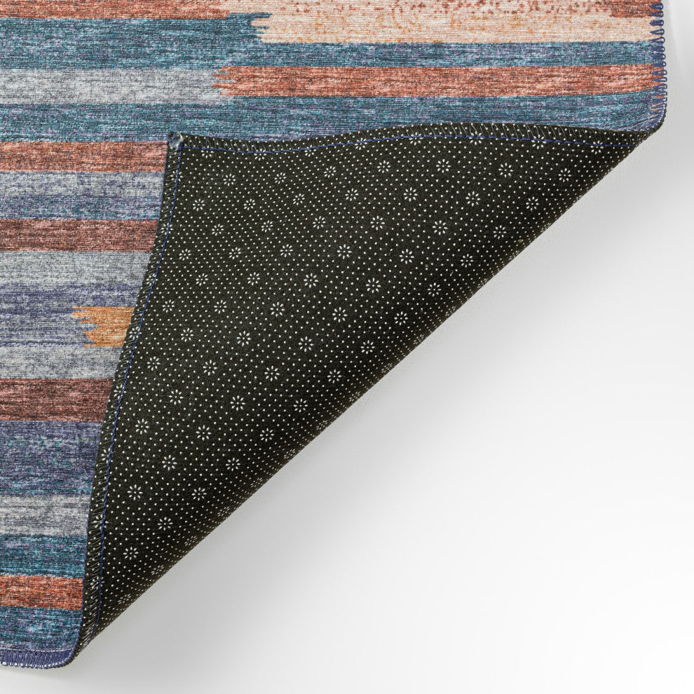 Indoor/Outdoor Sedona SN8 Denim Machine Washable 3' x 5' Rug