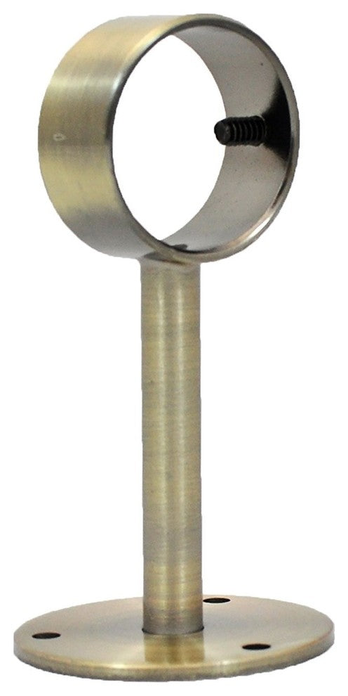 Ceiling/Wall Bracket for 1 1/8" Rod, Antique Brass