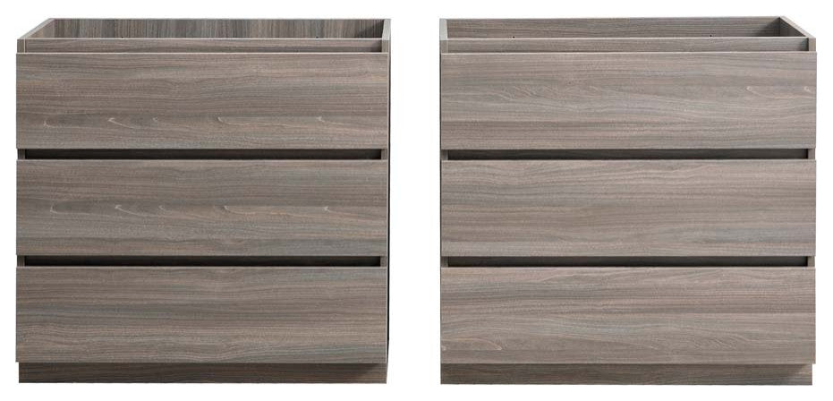 Fresca Lazzaro 60" Gray Wood Double Sink Cabinet