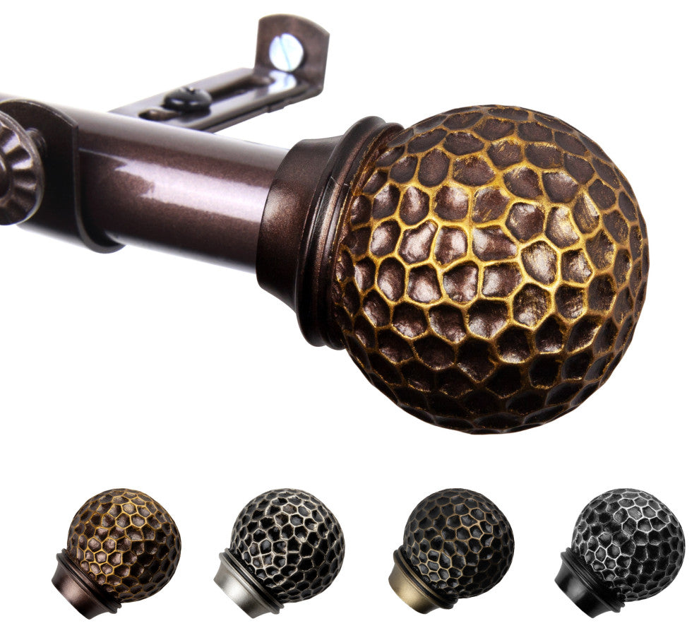 Nicholson 13/16" Curtain Rod, Cocoa, 28-48"