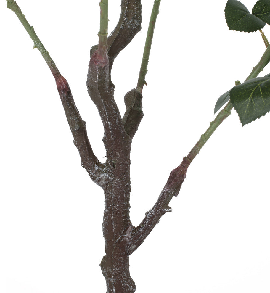 Bergweg Artificial Rose Tree, Green and Pink Champagne