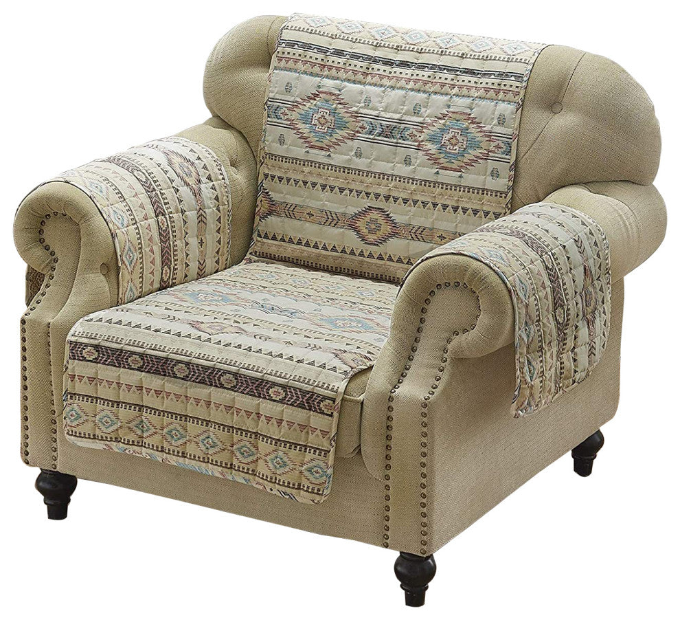 Greenland Home Fashions Phoenix Furniture Slipcover Arm Chair Tan