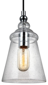 Generation Lighting P1449 Loras 6"W Mini Pendant - Chrome