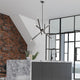 Livex Lighting Monaco 8-Light Black Chrome Large Linear Chandelier