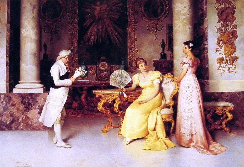 Francesco Beda The Suitor, 18"x27" Wall Decal