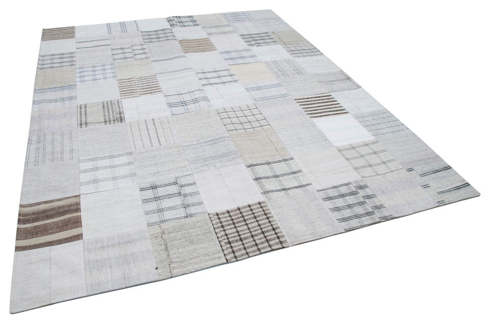 Rug N Carpet - Handmade Anatolian 8' 0'' x 10' 0'' Rustic Patchwork Kilim Rug