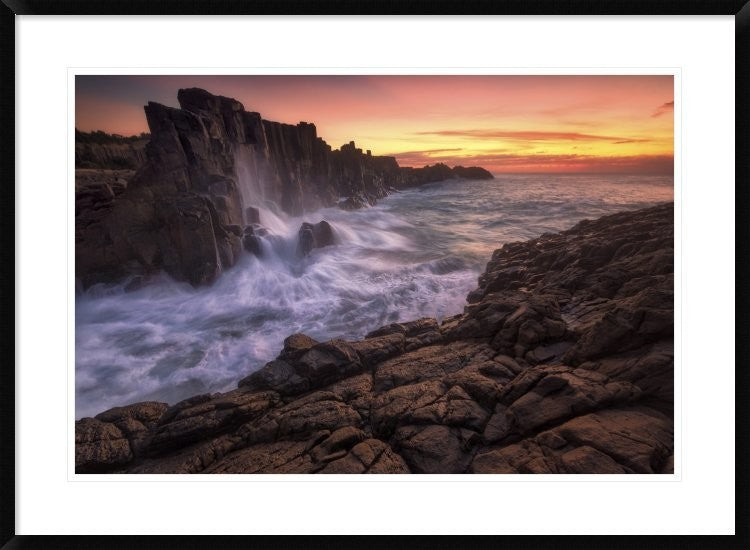 "Wall By The Sea" Framed Digital Print by Joshua Zhang, 38"x28"