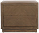 Safavieh Couture Steve 2 Drawer Wood Nightstand, Brown