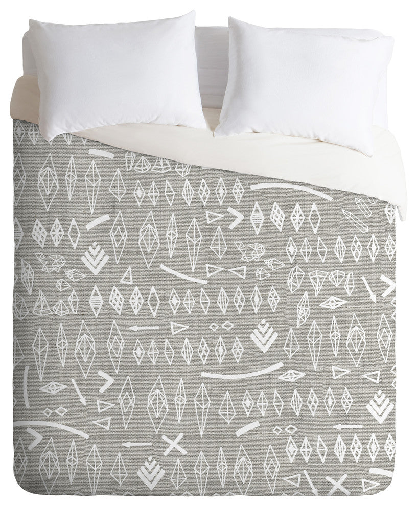 Iveta Abolina White Morning Duvet Cover Set, Queen