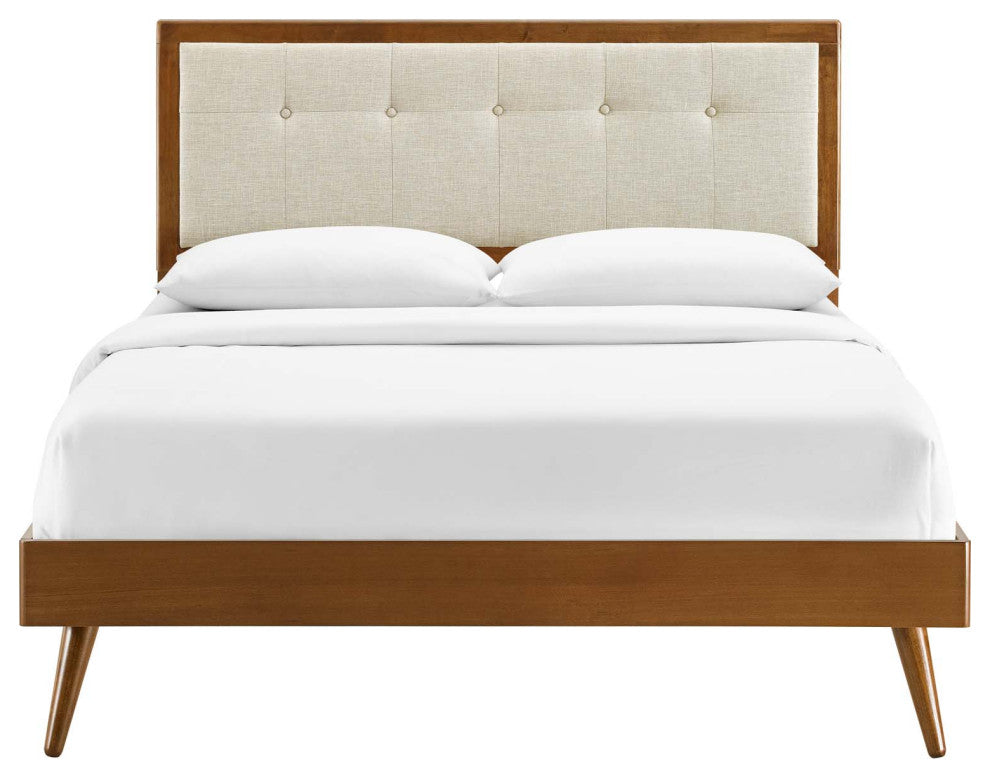 Modway Willow King Wood Platform bed With Splayed Legs