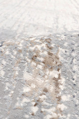 Starburst Power-Loomed White/Grey Area Rug, 9' X 12'