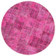 Rug N Carpet - Hand-Knotted Turkish 6' 7" x 6' 7" Vintage Round Patchwork Rug