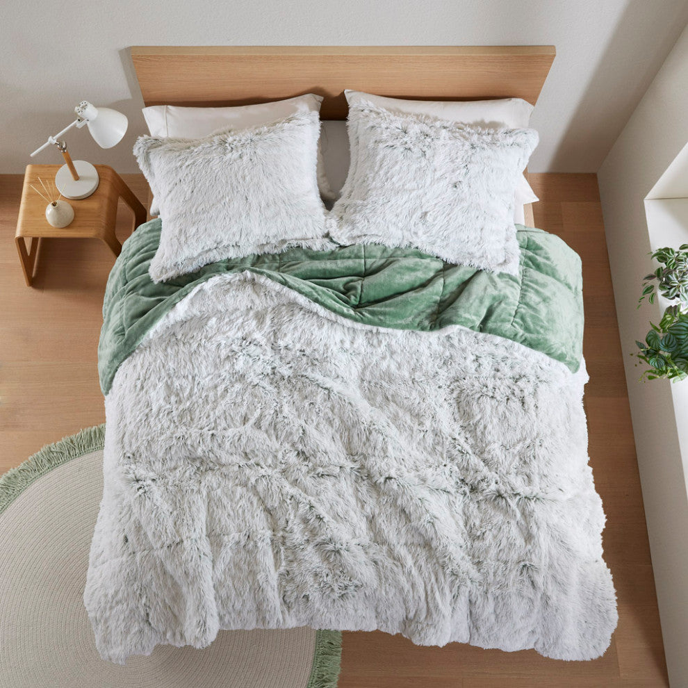Intelligent Design Malea Shaggy Faux Fur Comforter Mini Set