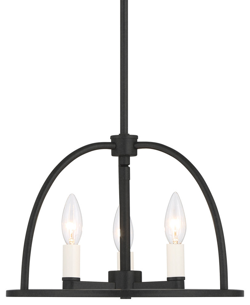 Abbott 3-Light Black Chandelier