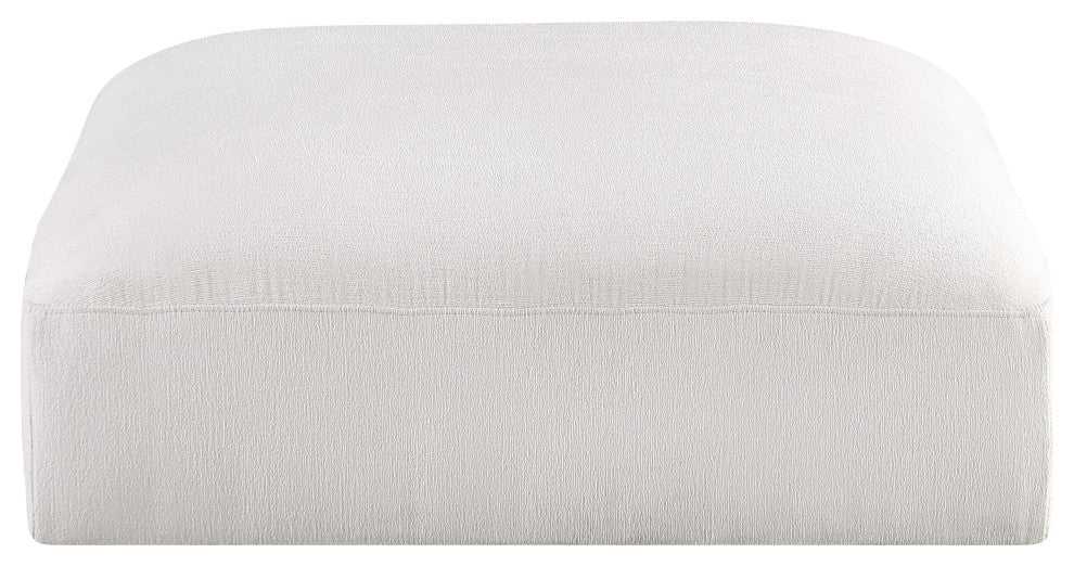 Ease Upholstered Ottoman, Cream