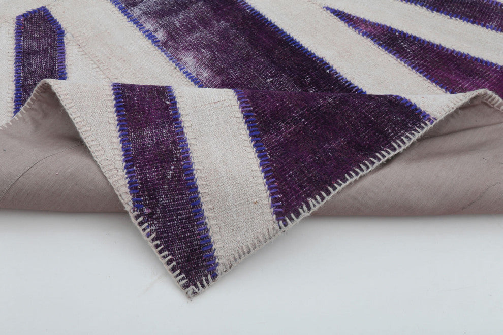 Rug N Carpet - Handwoven Oriental 5' 0'' x 9' 11'' Flag Patchwork Rug