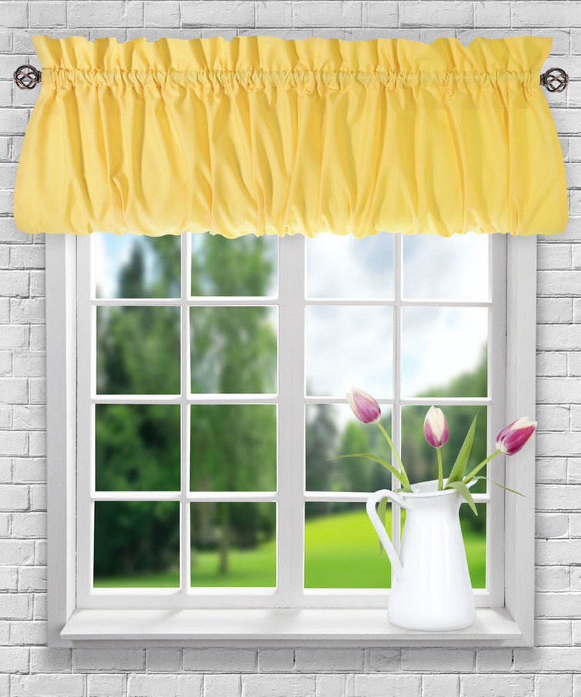 Ellis Curtain Stacey 60"x15" Balloon Valance, Yellow