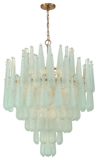 Crystorama Lighting Group OLL-6008 Ollie 21 Light 33"W Waterfall - Aged Brass /