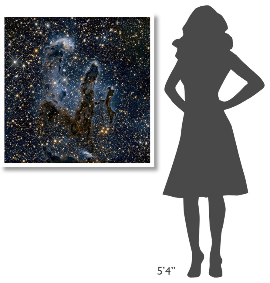 "A Near-Infrared View of the Pillars of Creation" Paper Print by NASA, 38"x38"